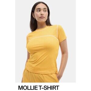 Halfdays Mollie Zinnia Performance Stretch Athletic Short Sleeve T-Shirt Small